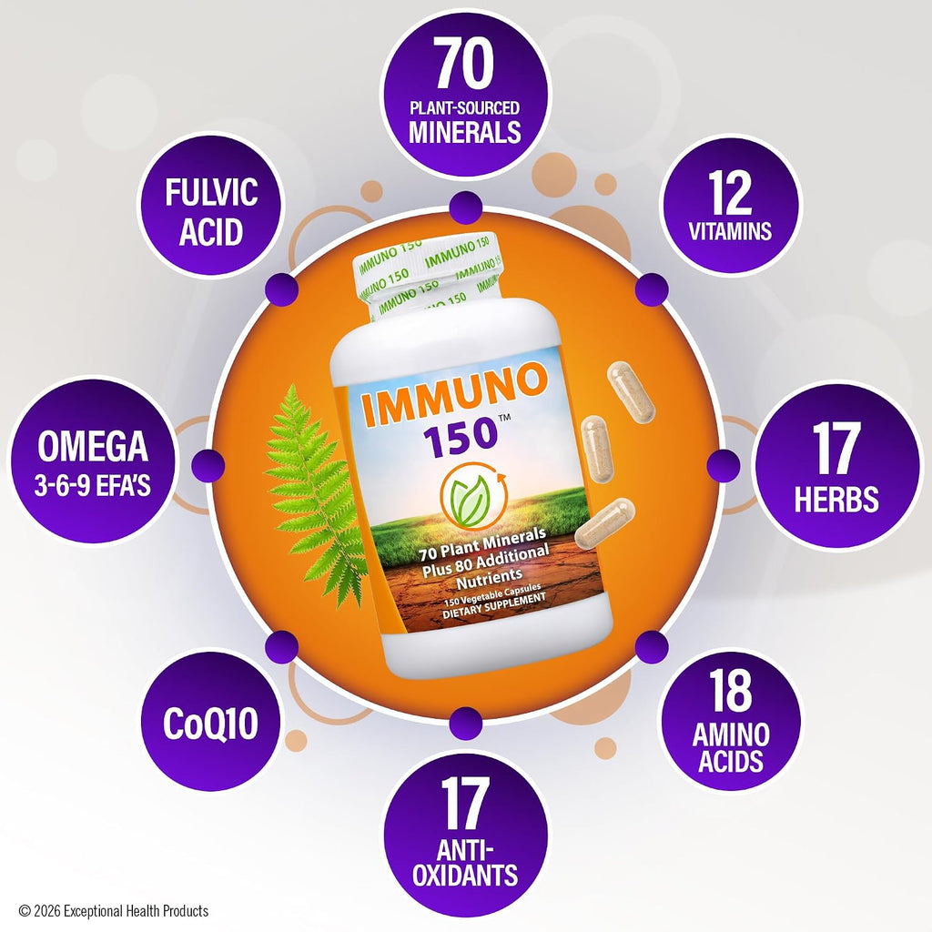 Immuno 150, Immune Support Supplement, 150 Vegetable Capsules